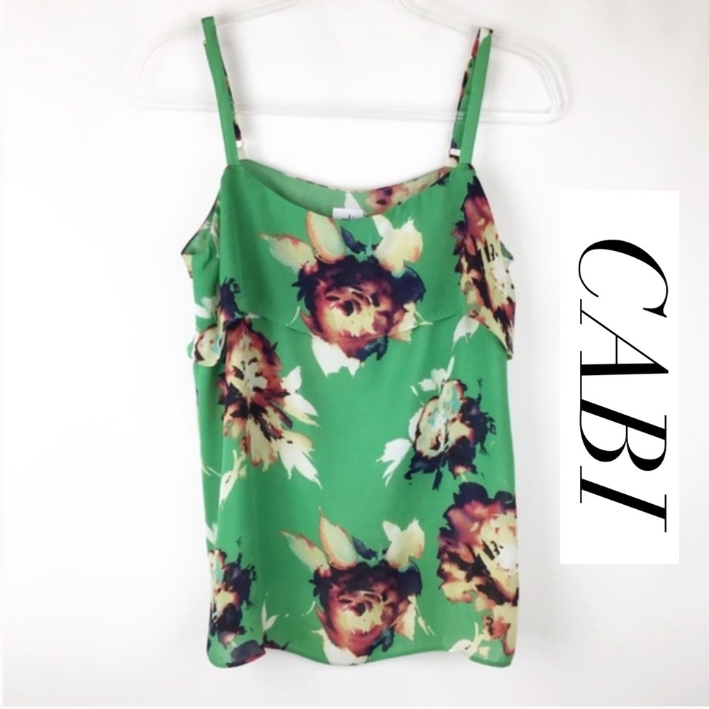 NWT CAbi Bloom Cami Watercolor Floral XS